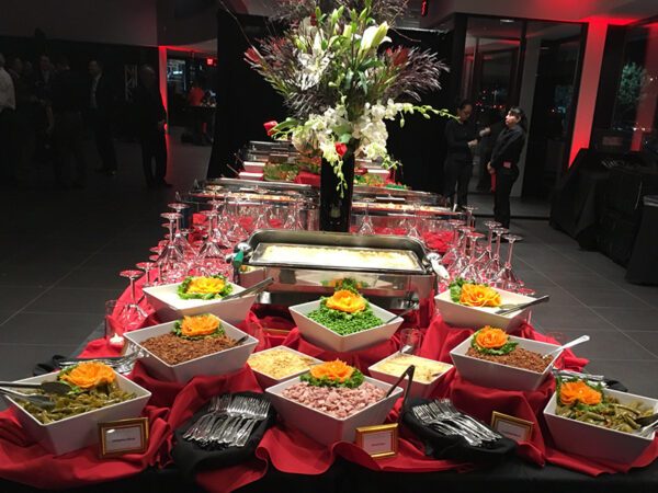 Royal Catering buffet setup at a full-service event